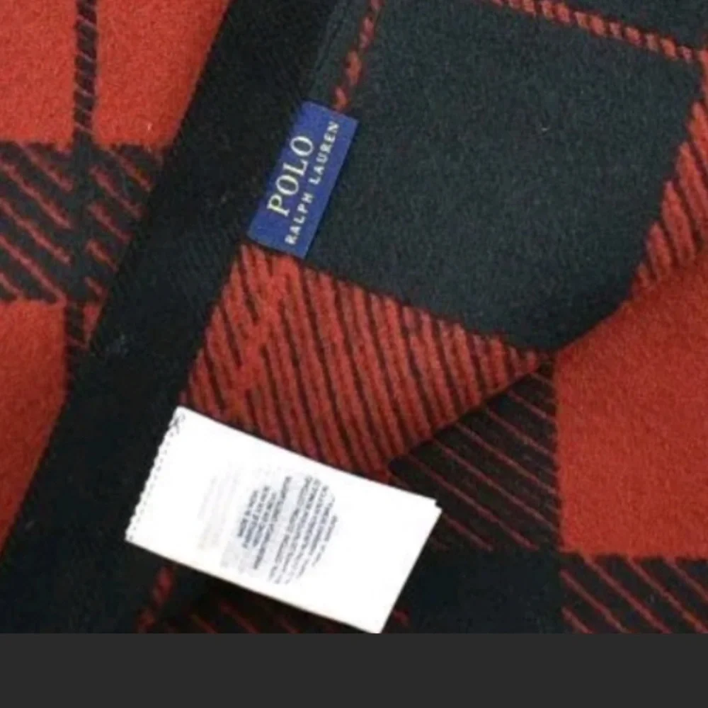 POLO Ralph Lauren Oakwood Big Pony Red Black Throw